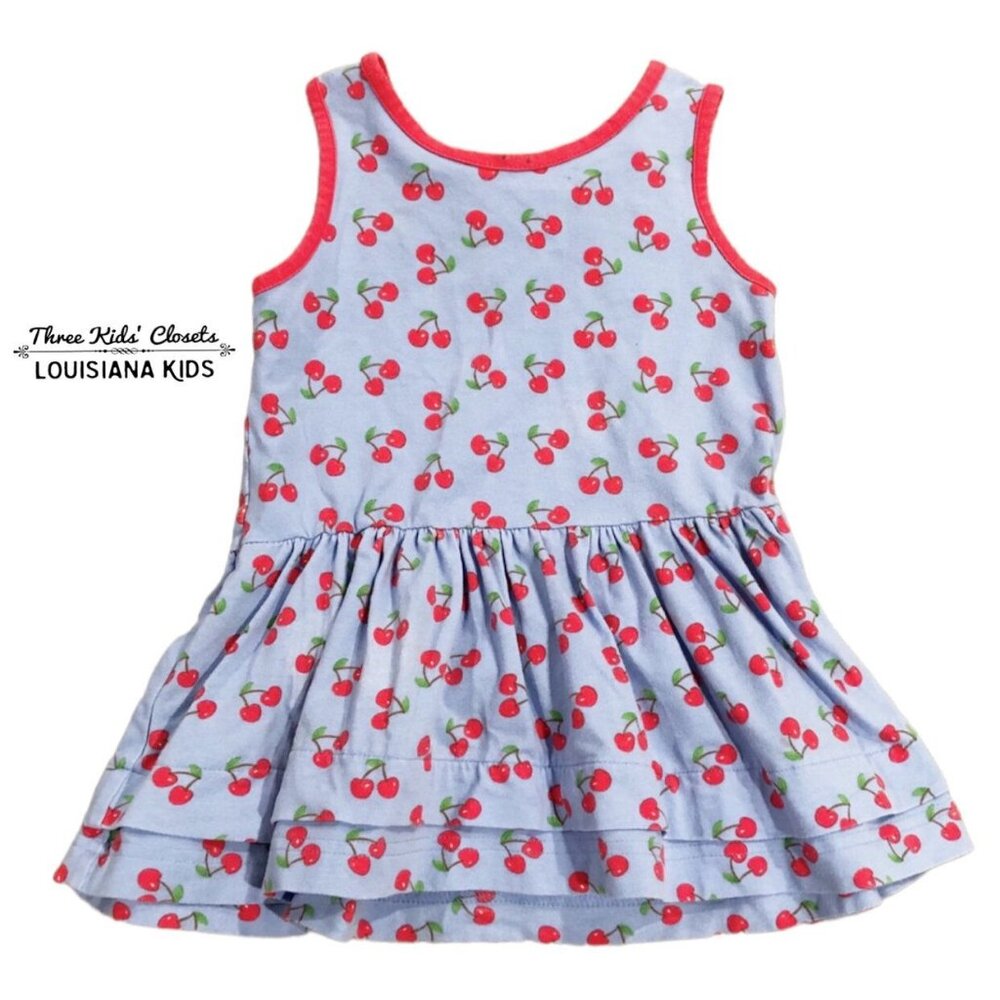 Florence Eiseman 24m Sleeveless Tie Back Cherry Dress